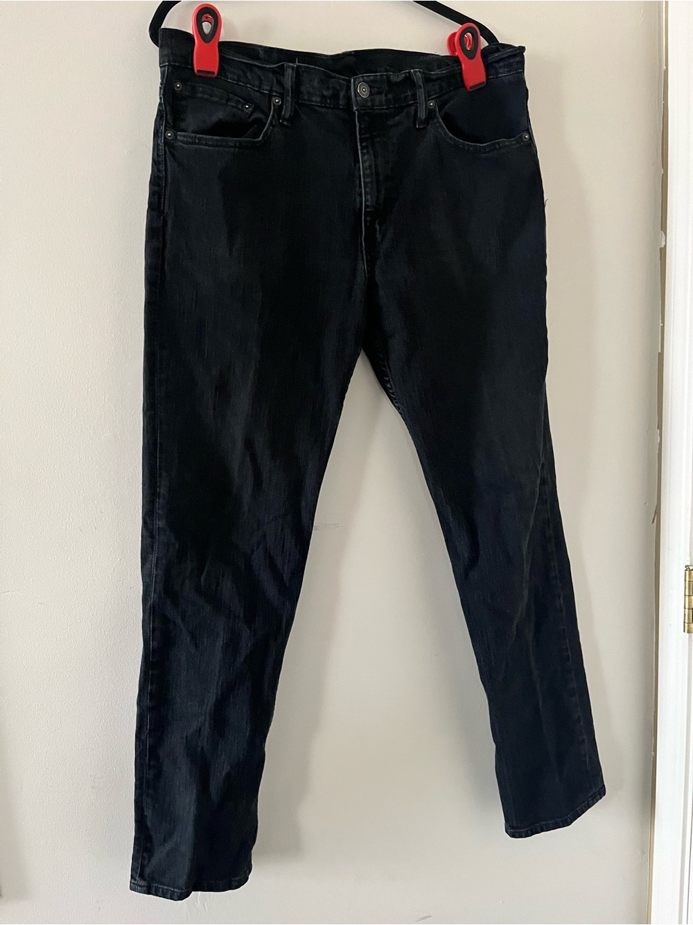 Levi's Jeans Mens 36 X 32 Black Straight Leg Western Casual Minimalist